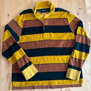 Todd Snyder Velour Striped Polo XL